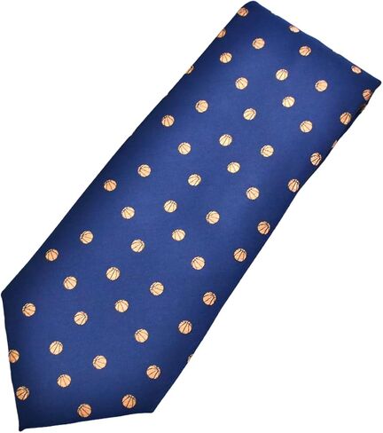 Men's Basketball Necktie - Basketball Tie - Grey Basketball Necktie - Basketball Gift - Men's Basketball Gift (Regular Length) in Saudi Arabia
