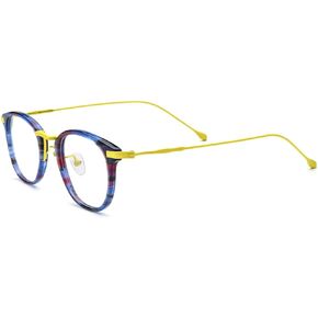 FONEX Acetate Titanium Glasses Frame Men,2021 New Vintage Retro Square Eyeglasses Women F85671 in Kuwait