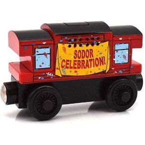 Generic Sodor Celebration Caboose - بديل أصلي للسكك الحديدية الخشبية Thomas & Friends من Learning Curve Sodor Celebration Caboose - LC09094 in Kuwait