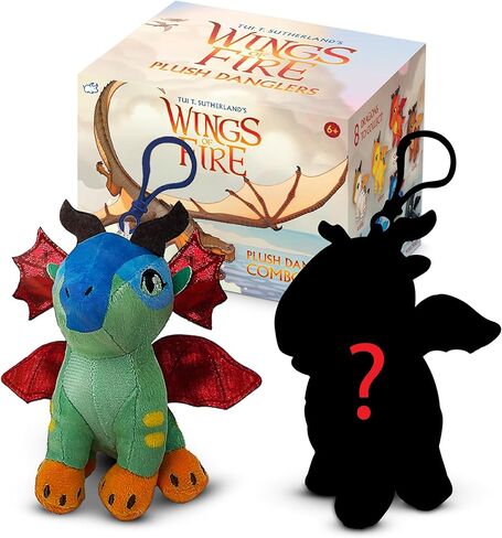 Tui T. Sutherland's - Wings of Fire Dragon Plush Stuffed Animal - Glory & Mystery Dragon Combo Box - Soft Stuffed Animal Dangler Toy - Collectible Dragon Plushies for Kids - 2 Dragons Per Box in Kuwait