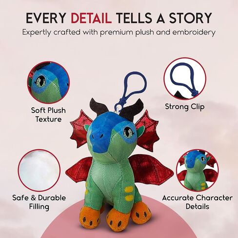 Tui T. Sutherland's - Wings of Fire Dragon Plush Stuffed Animal - Glory & Mystery Dragon Combo Box - Soft Stuffed Animal Dangler Toy - Collectible Dragon Plushies for Kids - 2 Dragons Per Box in Kuwait