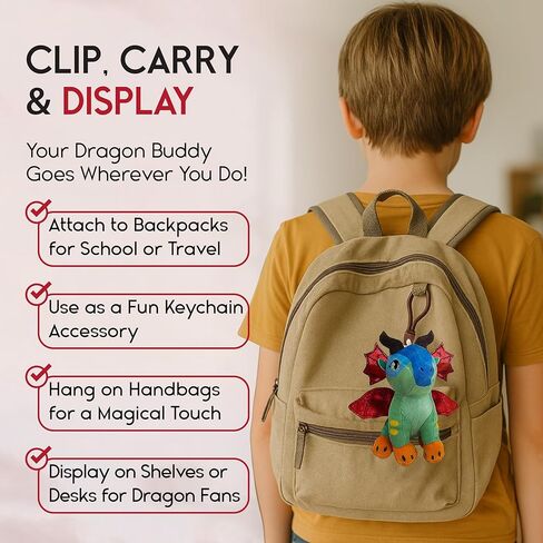 Tui T. Sutherland's - Wings of Fire Dragon Plush Stuffed Animal - Glory & Mystery Dragon Combo Box - Soft Stuffed Animal Dangler Toy - Collectible Dragon Plushies for Kids - 2 Dragons Per Box in Kuwait