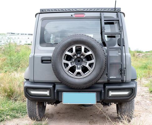 Aluminum Rear Door Ladder Compatible with Suzuki Jimny JB74 2019 2020 2021 2022 2023 2024 2025, Tailgate Access Step for Roof Rack, Durable Off-Road Rear Door Climbing Accessory in Saudi Arabia