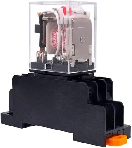 Miniature Electromagnetic Intermediate Relay Switch with LED Indicator, MY2NJ/3NJ Compatible Base, Compact Design (HH54P AC220V) in Saudi Arabia