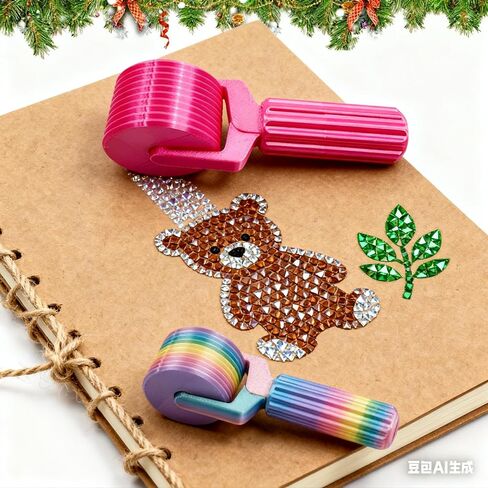 2Pcs Diamond Art Roller - 2025 New Essential DIY Craft Tool for Rhinestone Embroidery, Easy-Grip Hand Roller, Detachable Diamond Painting Tools and Accessories in Saudi Arabia