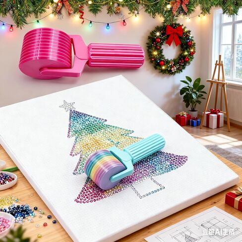 2Pcs Diamond Art Roller - 2025 New Essential DIY Craft Tool for Rhinestone Embroidery, Easy-Grip Hand Roller, Detachable Diamond Painting Tools and Accessories in Saudi Arabia
