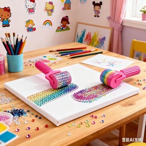 2Pcs Diamond Art Roller - 2025 New Essential DIY Craft Tool for Rhinestone Embroidery, Easy-Grip Hand Roller, Detachable Diamond Painting Tools and Accessories in Saudi Arabia