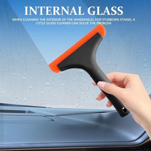 قطعة واحدة من ممسحة النوافذ الصغيرة المصنوعة من السيليكون، ممسحة الزجاج الأمامي، شفرة مياه للزجاج الأمامي مقاس 5.9 بوصة مع مقبض مانع للانزلاق، ممسحة مياه لنافذة السيارة متعددة الأغراض لحمام مرآة السيارة (أخضر، قطعة واحدة) in Kuwait