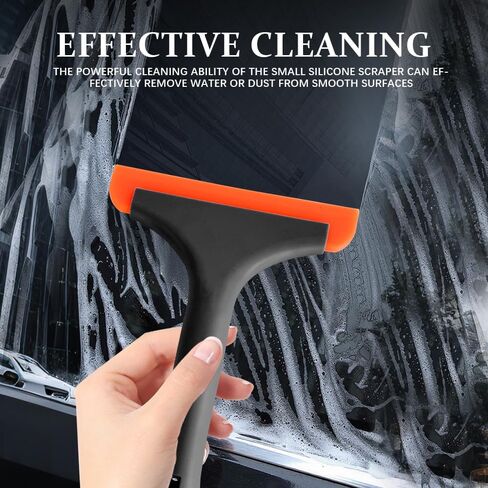 قطعة واحدة من ممسحة النوافذ الصغيرة المصنوعة من السيليكون، ممسحة الزجاج الأمامي، شفرة مياه للزجاج الأمامي مقاس 5.9 بوصة مع مقبض مانع للانزلاق، ممسحة مياه لنافذة السيارة متعددة الأغراض لحمام مرآة السيارة (أخضر، قطعة واحدة) in Kuwait