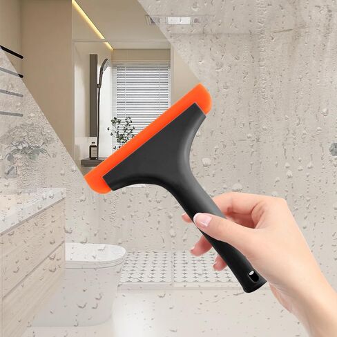 قطعة واحدة من ممسحة النوافذ الصغيرة المصنوعة من السيليكون، ممسحة الزجاج الأمامي، شفرة مياه للزجاج الأمامي مقاس 5.9 بوصة مع مقبض مانع للانزلاق، ممسحة مياه لنافذة السيارة متعددة الأغراض لحمام مرآة السيارة (أخضر، قطعة واحدة) in Kuwait