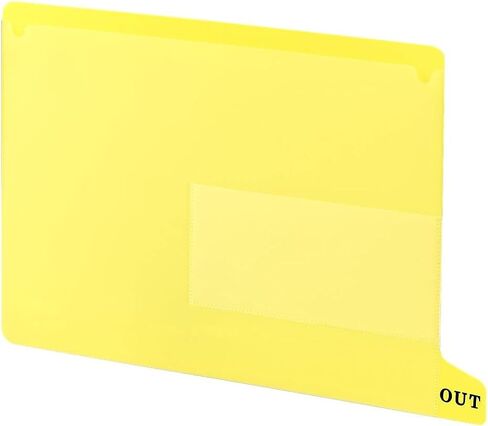 SMD61956 - Smead 61956 أدلة بولي للخارج ذات علامة تبويب صفراء - نمط بجيبين in Saudi Arabia