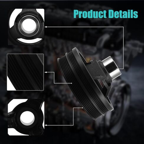 594-544 بكرة العمود المرفقي الموازن التوافقي (8.1L V8) لـ 2001-2007 Chevy Avalanche 2500/3500 HD Classic، لـ 2001-2007 GMC Yukon XL 2500 Sierra 2500/3500 HD Classic، يستبدل 594544 12552283 in Kuwait