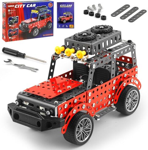 288PCS Metal Model Car Kits Erector Set, Building Set for Kids Aged 8 and Up, 4x4 and Off-Road Vehicle, Model Car Kits Toy Playset, Birthday Gift for Boys 8-12 13 14+ Years Old, SUV Truck for Adults in Saudi Arabia