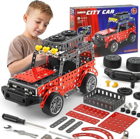 288PCS Metal Model Car Kits Erector Set, Building Set for Kids Aged 8 and Up, 4x4 and Off-Road Vehicle, Model Car Kits Toy Playset, Birthday Gift for Boys 8-12 13 14+ Years Old, SUV Truck for Adults in Saudi Arabia