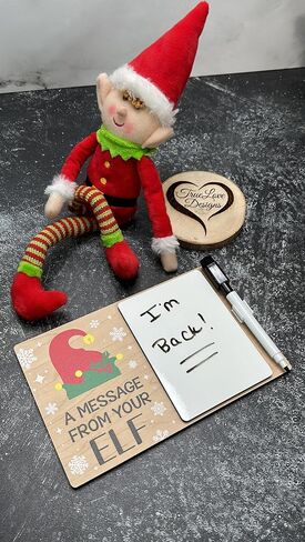 Message From Your Elf Dry Erase Board and Marker, Elf Message Board, Elf Whiteboard, Elf Decor, Christmas Elf Message, Elf Shenanigans in Saudi Arabia