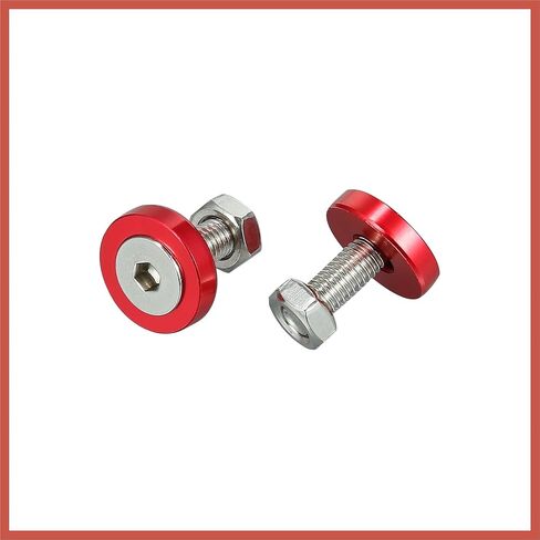 ACROPIX 20 Pcs Car Motorcycle Red M6 Fender Bumper Washer Bolt Nuts Kit Aluminum Alloy Engine Bay Fastener Car Parts in Saudi Arabia