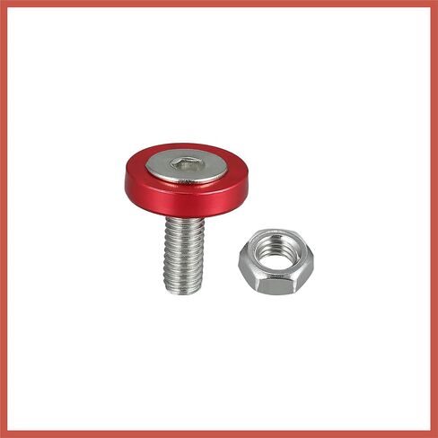 ACROPIX 20 Pcs Car Motorcycle Red M6 Fender Bumper Washer Bolt Nuts Kit Aluminum Alloy Engine Bay Fastener Car Parts in Saudi Arabia