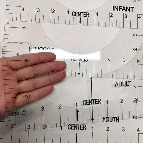 8Pcs Tshirt Ruler Guide to Center, PVC Shirt Measurement DTF Template Tool for Alignment, Heat Press Sublimation, HTV Transfer, Craft Sewing Supplies and Accessories, Front and Back Measurement in Saudi Arabia