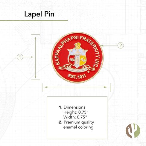 سترة سترة Desert Cactus Kappa Alpha Psi FrbreastNupe w/Diamond Lapel Pin Enamel الرسمية اليونانية (Nupe w/Middle Diamond Pin) in Saudi Arabia