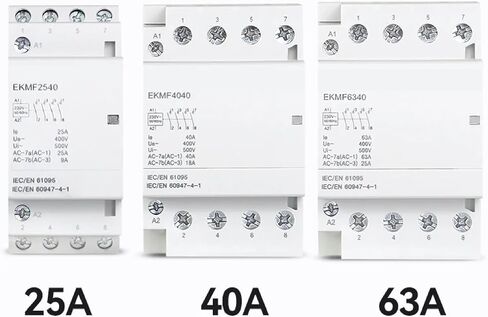 EKMF قواطع وحدات صناعية، 2P/4P Din Rail Mount، 230V/380V أحادي الطور ثلاثي الطور، التحكم الآلي، الموديل EKMF4040/6340 (63A 2NO) in Kuwait