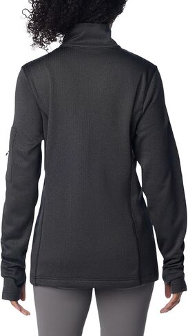 Columbia Women's Park View Grid Fleece Half Zip, Black Heather, 3X Plus in Saudi Arabia