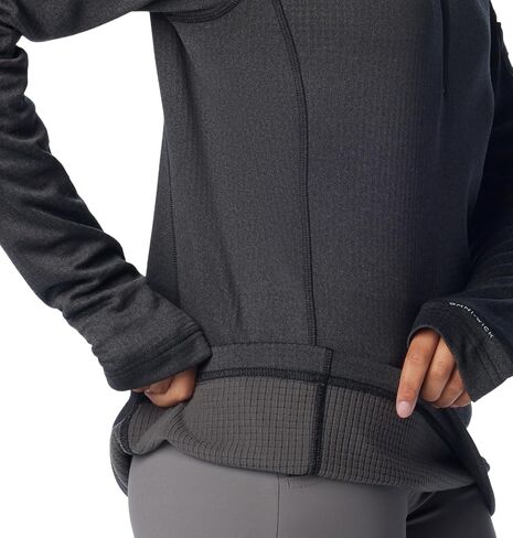 Columbia Women's Park View Grid Fleece Half Zip, Black Heather, 3X Plus in Saudi Arabia