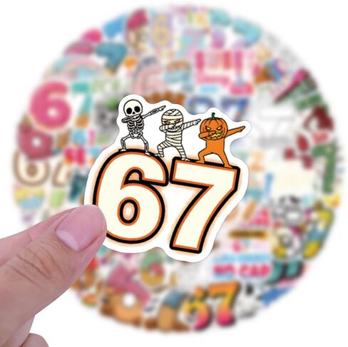 ستة سبعة ملصقات 50 قطعة، مضحكة 6 7 ملصقات مقاومة للماء من الفينيل للهاتف، زجاجة مياه، الأمتعة، الكمبيوتر المحمول، البالغين والمراهقين in Saudi Arabia