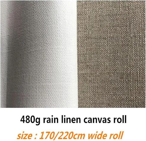 Rolled Canvas 10M Pure Rain Linen Canvas Roll for Artists for Oil & Acrylic Painting, High-Performance Art Surface(1.9m x 10 Meters) in Saudi Arabia