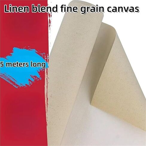 Rolled Canvas 5M Professional Art Supply Linen-Blend Canvas Roll for Oil & Acrylic Painting Creative Projects(57cmx5m) in Saudi Arabia