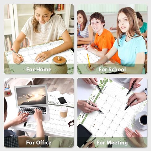 تقويم مكتب 2026، تقويم مكتب كبير 22 بوصة × 17 بوصة (يناير 2026 - يونيو 2027) مخطط جداري شهري لسطح المكتب للوازم المكتبية المدرسية للمعلم العائلي، أسود-أبيض in Kuwait