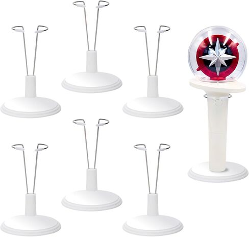 6Pcs Lightstick Display Stand, Adjustable Plastic and Stainless Steel Holder, Storage Rack for Concert Lightsticks, Action Figures, Mini Dolls in Saudi Arabia