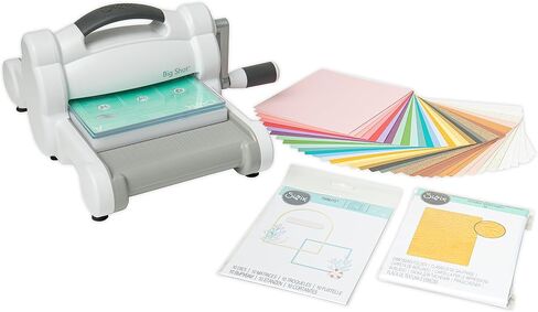 آلة Sizzix Big Shot مع مجموعة أدوات للمبتدئين، آلة قطع ونقش بالقالب مقاس 6 بوصات مع قوالب قطع ومجلد نقش وبطاقات in Saudi Arabia