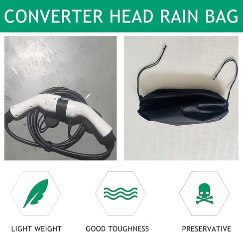 EV Charger Plug Cover, Waterproof Outdoor EV Charger Cover, Rain Sun UV Snow Dust All Weather Protection, Electric Car Charging Port Plug Cover (Double Line) in Saudi Arabia