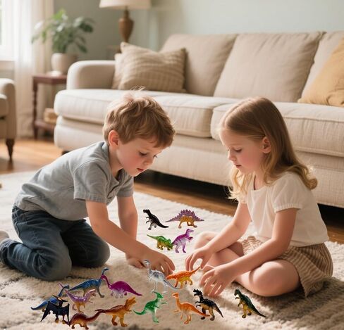48 قطعة من ألعاب الديناصورات، ألعاب الديناصورات البلاستيكية للأطفال 3-5،5-7،8-12، أشكال ديناصورات صغيرة، لعبة دينو واقعية هدايا حفلات التعلم، هدايا حشو بيض عيد الفصح للأولاد والبنات in Kuwait