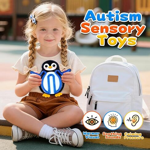 Squishy Sensory Toys for Kids - 4 Pack Fidget Toys for Stress Relief & Calm Down, Cute Animal-Shaped Squishy Toys for Autism Children, Squeeze Sensory Tube with Colorful Goo, Prizes for Kids Classroom in Saudi Arabia