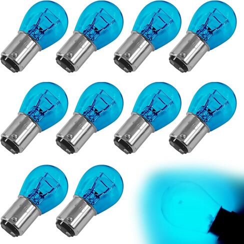 10PCS 1157 Bulb Brake Tail Light Bulbs, 2357 2057 7528 P21/5W BAY15D Bulb Double Contact Filament Halogen Lamp Replacement, High and Low Leg High Bright Turn Signal Indicator Parking Light(White) in Saudi Arabia