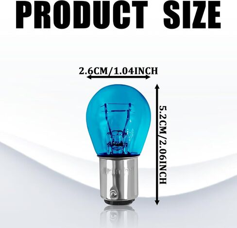 10PCS 1157 Bulb Brake Tail Light Bulbs, 2357 2057 7528 P21/5W BAY15D Bulb Double Contact Filament Halogen Lamp Replacement, High and Low Leg High Bright Turn Signal Indicator Parking Light(White) in Saudi Arabia