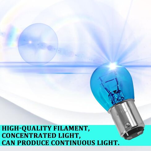 10PCS 1157 Bulb Brake Tail Light Bulbs, 2357 2057 7528 P21/5W BAY15D Bulb Double Contact Filament Halogen Lamp Replacement, High and Low Leg High Bright Turn Signal Indicator Parking Light(White) in Saudi Arabia