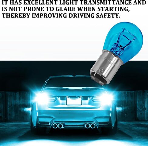10PCS 1157 Bulb Brake Tail Light Bulbs, 2357 2057 7528 P21/5W BAY15D Bulb Double Contact Filament Halogen Lamp Replacement, High and Low Leg High Bright Turn Signal Indicator Parking Light(White) in Saudi Arabia