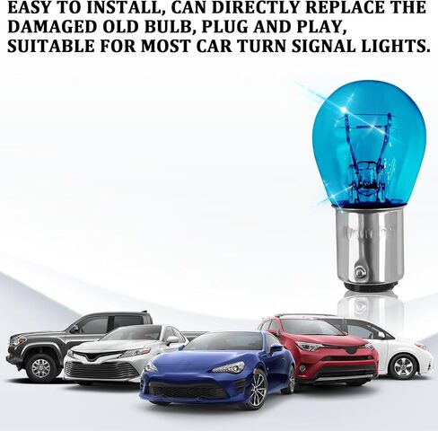 10PCS 1157 Bulb Brake Tail Light Bulbs, 2357 2057 7528 P21/5W BAY15D Bulb Double Contact Filament Halogen Lamp Replacement, High and Low Leg High Bright Turn Signal Indicator Parking Light(White) in Saudi Arabia