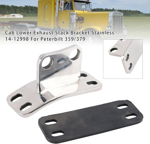 Topteng Cab دعامة مكدس العادم السفلية غير القابل للصدأ 14-12998 لـ Peterbilt 359/379 14-12998 in Kuwait