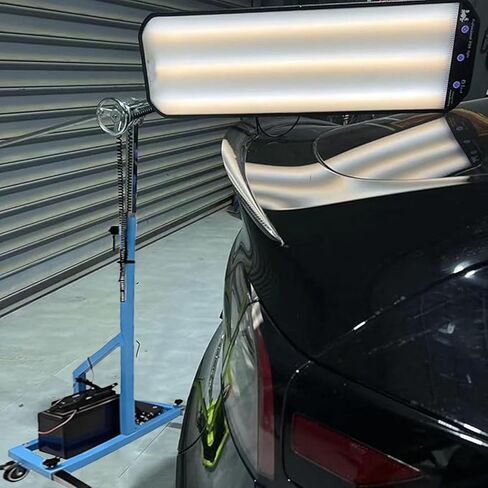 ضوء PDR شديد التحمل، لوحة خط عاكس لفحص 6 ألوان مع حامل قابل للتعديل، أداة مصباح إزالة الانبعاجات لمحلات هياكل السيارات باللون الأزرق in Kuwait