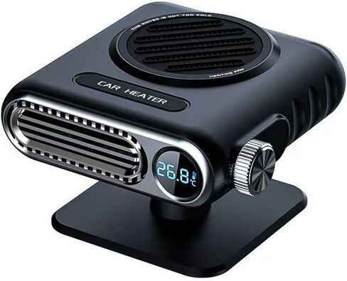 سخانات السيارة المحمولة للمركبة، مزيل الضباب ومزيل الصقيع للسيارة بقدرة 12 فولت 150 وات، مروحة تسخين/تبريد قابلة للتعديل للسيارة، سخان الزجاج الأمامي قابل للدوران 360 درجة يمكن توصيله بولاعة السجائر للسيارة، RV، SUV in Kuwait