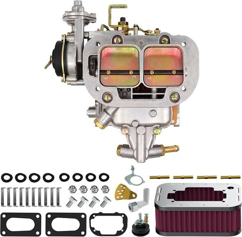 2 Barrel Carburetor with air Filter Cleaner assembly kit for weber 32/36 Carb DGV DGEV DGAV 32 36 for Toyota Nissan Datsun Pickup Celica 20R 22R Mazda B2000 B2200 720 510 CJ5 CJ7 CJ8 Electric Choke in Saudi Arabia
