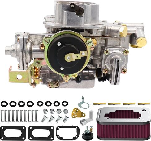 2 Barrel Carburetor with air Filter Cleaner assembly kit for weber 32/36 Carb DGV DGEV DGAV 32 36 for Toyota Nissan Datsun Pickup Celica 20R 22R Mazda B2000 B2200 720 510 CJ5 CJ7 CJ8 Electric Choke in Saudi Arabia