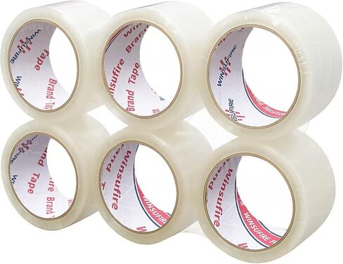 Strong Packing Tape for Shipping, Moving and Taping up Box, Clear Packing Tape,Total 390Y, 1.88 inch x 65 Yards,6 Rolls,Clear Tape, Scotch Packaging Tape in Saudi Arabia