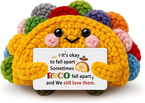 Gift for Daughter,Cute Daughter Birthday Gifts from Mom Dad,Mini Handmade Positive Crochet Taco Inspirational Gifts for Valentine Christmas Graduation Mother’s Day in Saudi Arabia