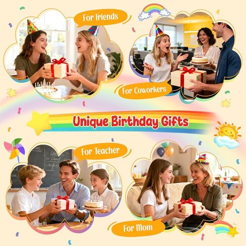 Best Friend Happy Birthday Rainbow Crochet Gifts for Friends Women Men Unique Best Birthday Decoration for Coworker Sister Boss Funny 18th Sweet 21th for Daughter Son Teen Boys Girls in Saudi Arabia