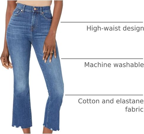 7 For All Mankind Women's High-Waist Slim Kick Jeans in Saudi Arabia