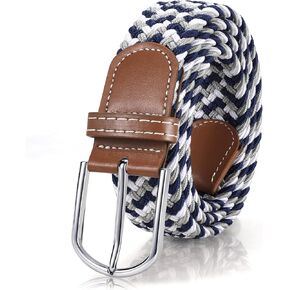 XZQTIVE Braided Belt Stretch Belt for Men and Women Multicolored Woven Golf Belt Elastic Jean Belts in Saudi Arabia